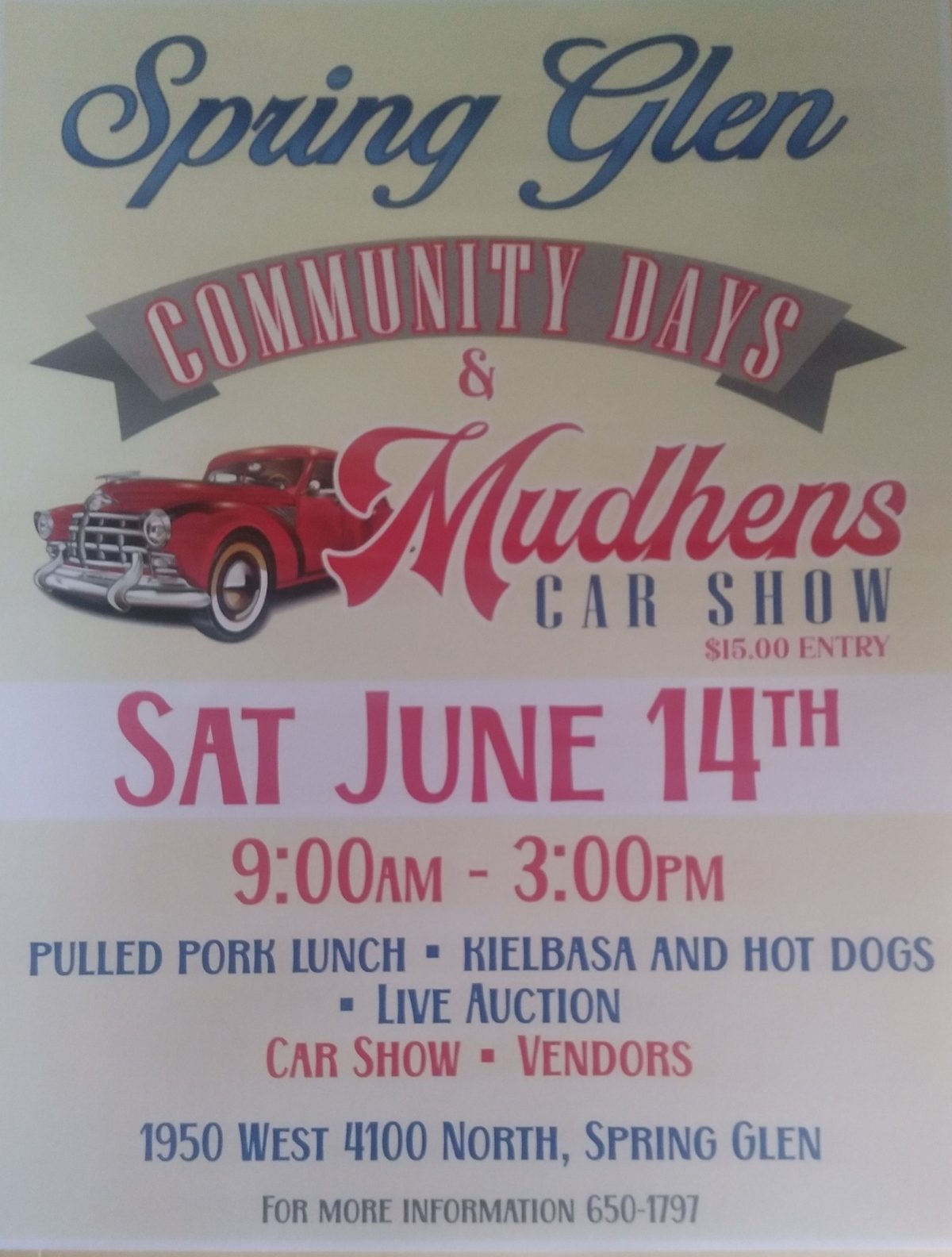 Spring Glen Community Days and Mudhens Car Show